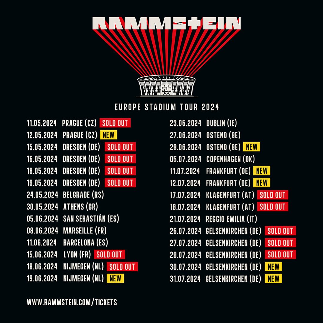 Le groupe Rammstein en concert au stade Vélodrome en 2024 Le Bonbon